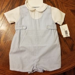 Gingham Romper with Hat